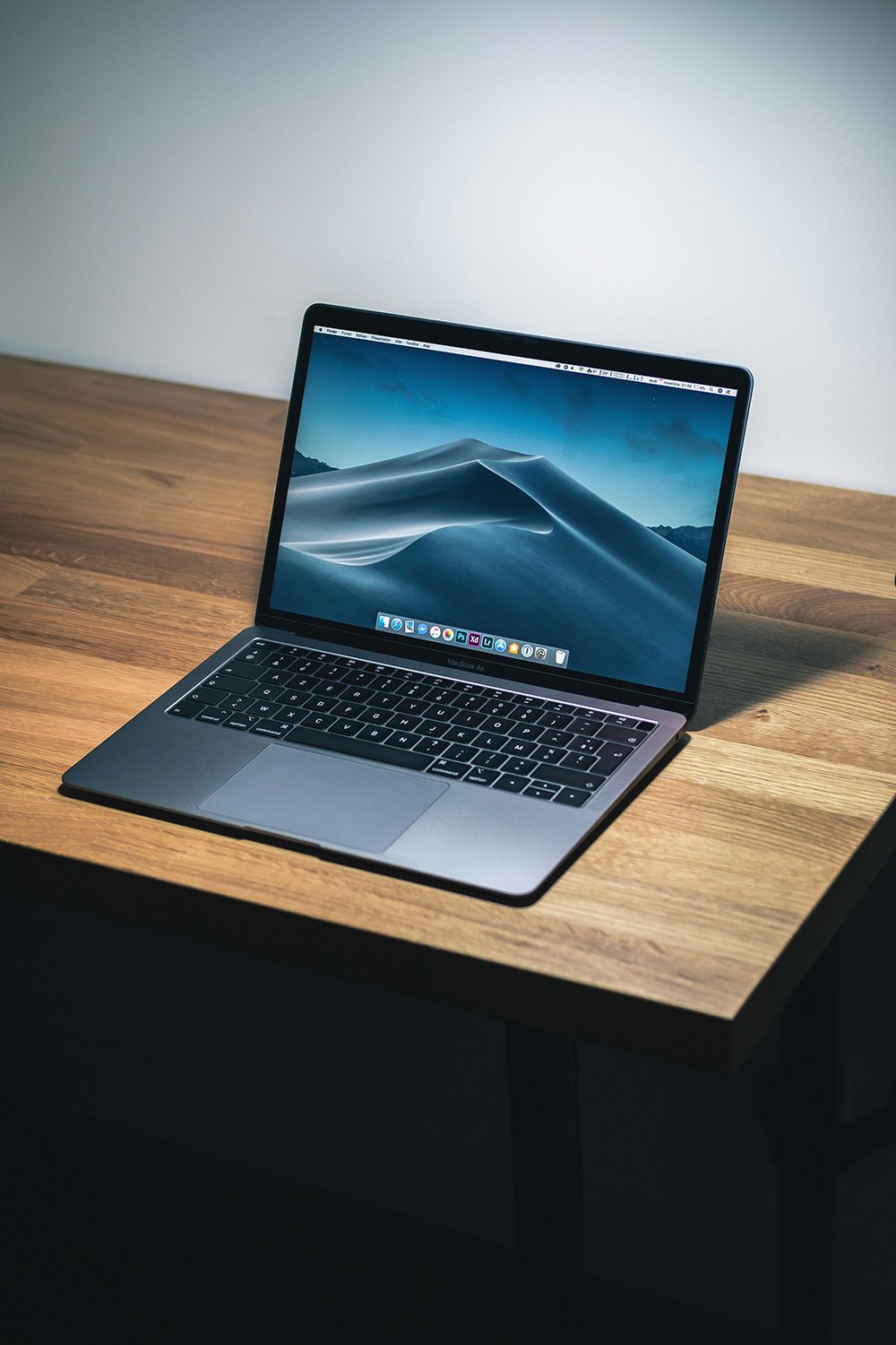 MacBook on table